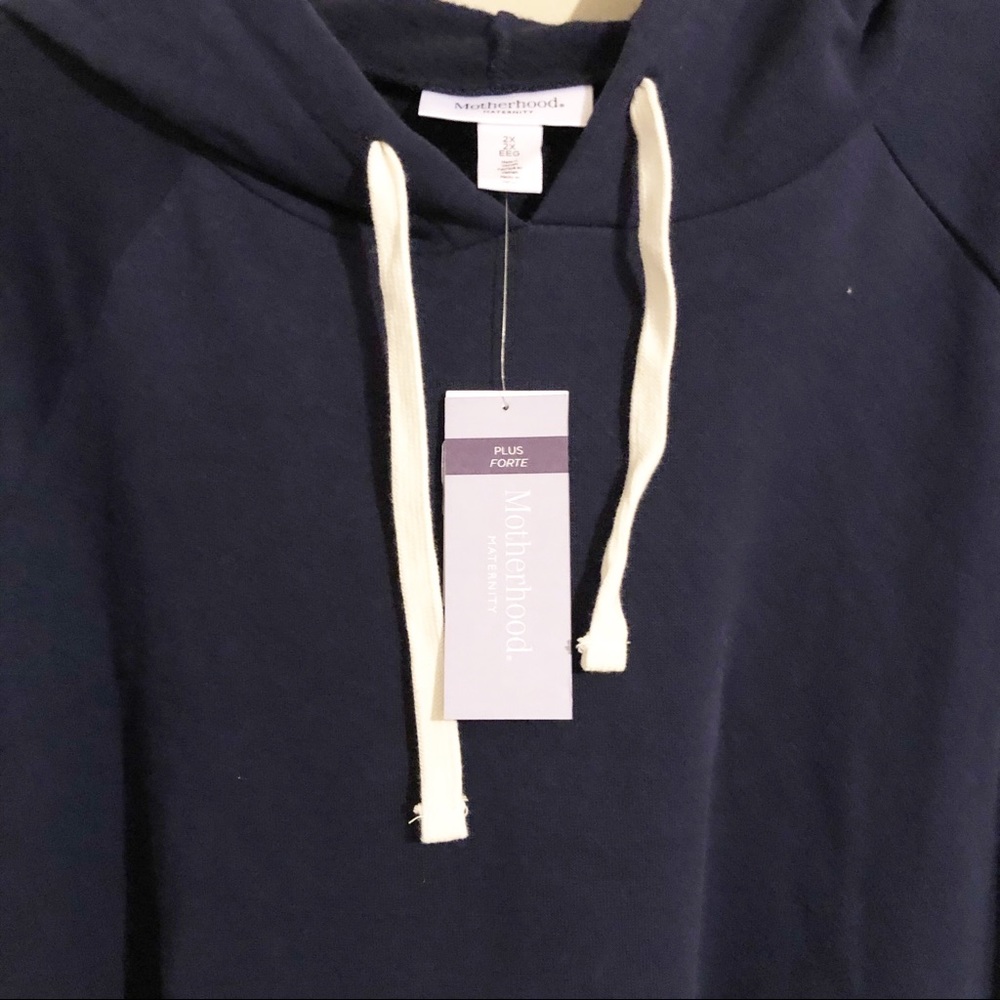 Motherhood Maternity Navy Hooded Sweatshirt - Picture 4 of 10